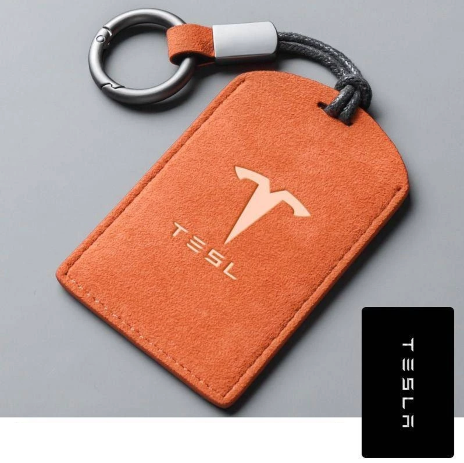 LuxeGuard Leather Tesla Key Card Holder